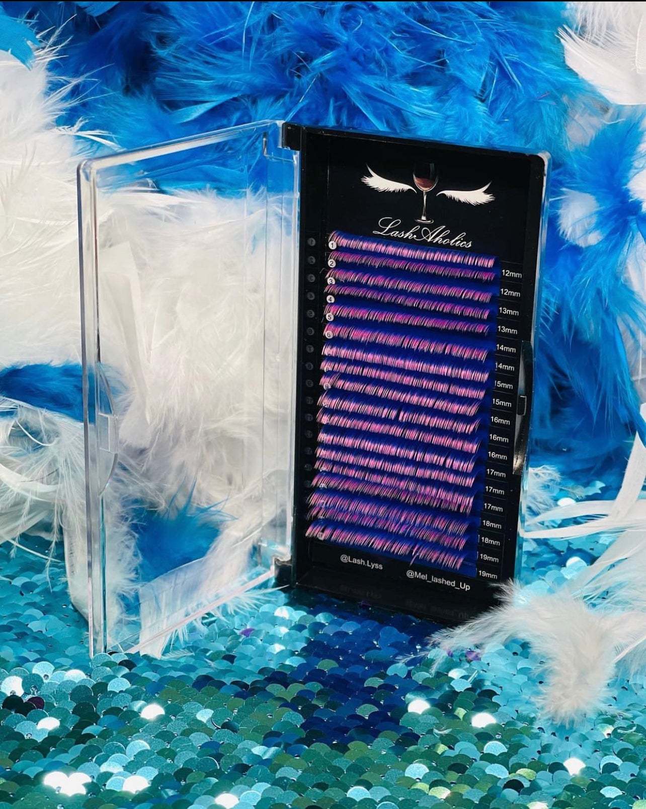 Blue/Pink OmbrΓ© Lashes D 0.07