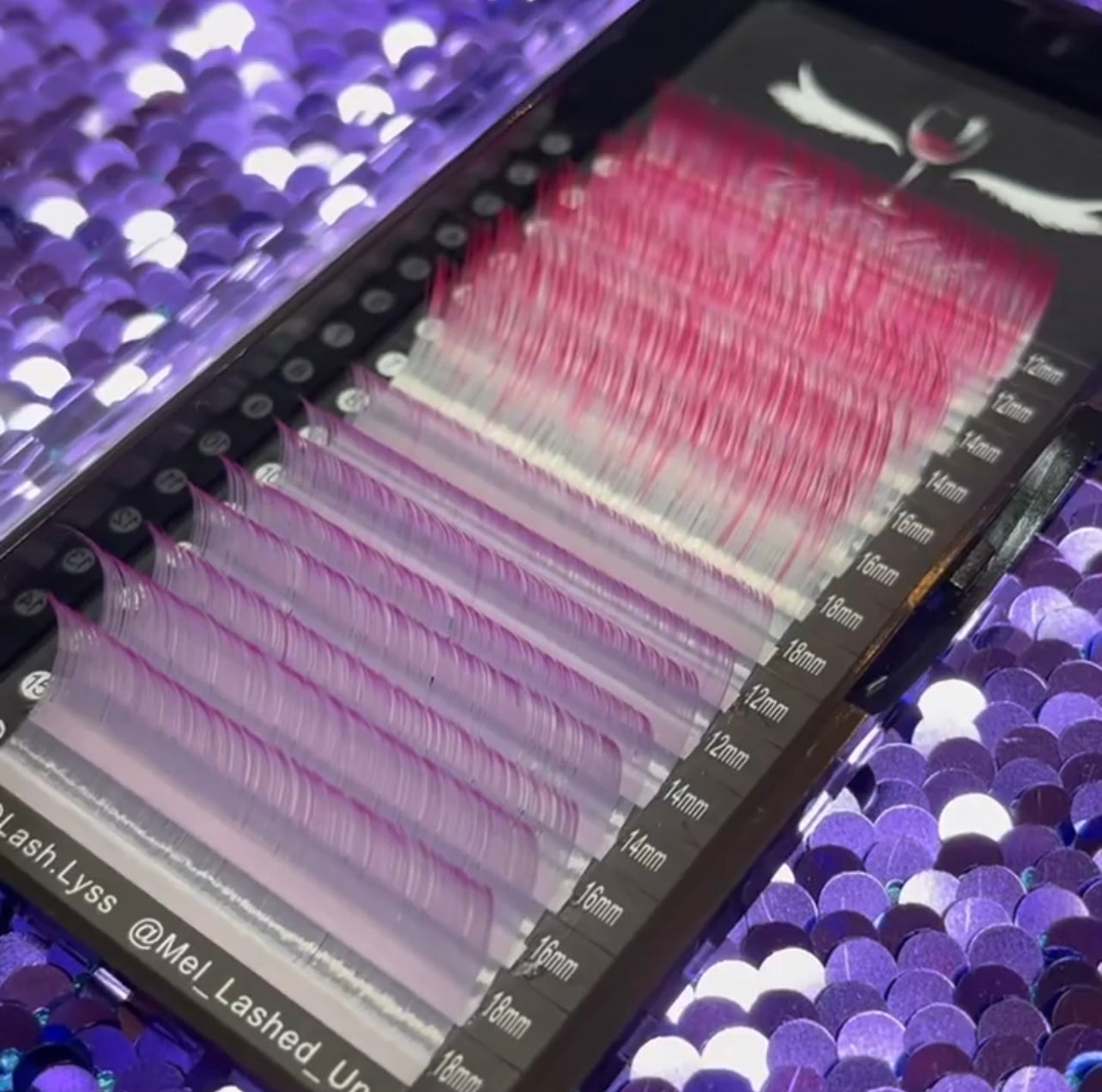 Pink White/ Purple White OmbrΓ© Lashes D 0.07