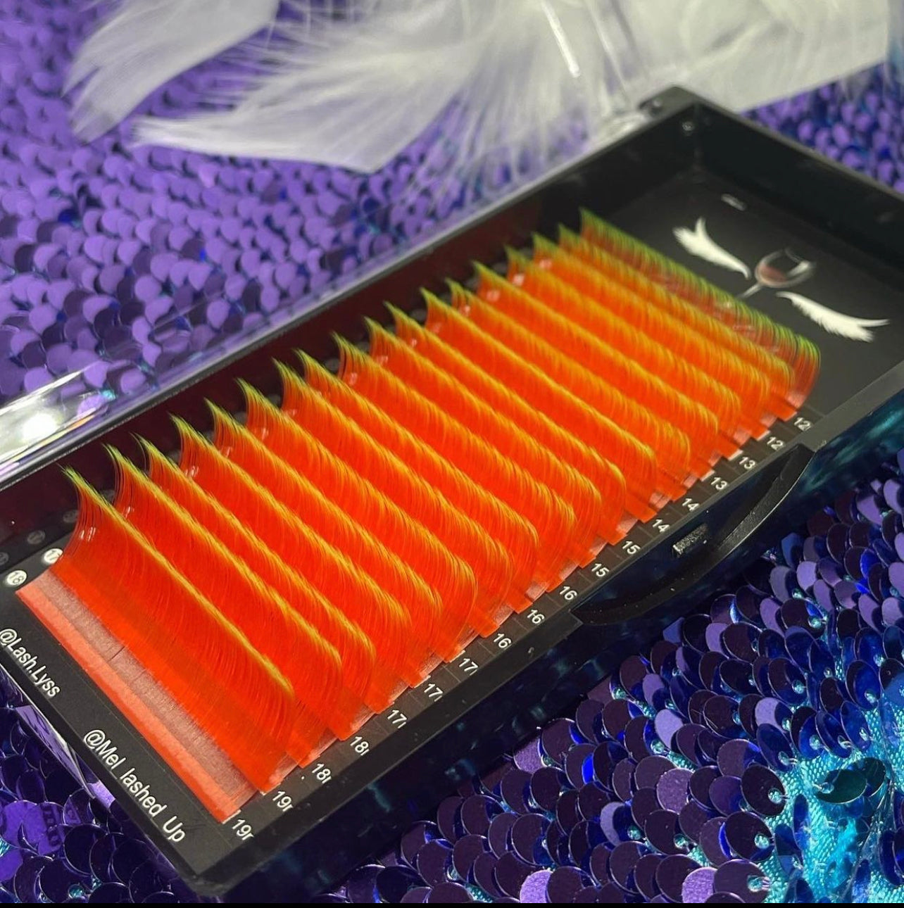 UV Orange/Yellow Ombré Lashes