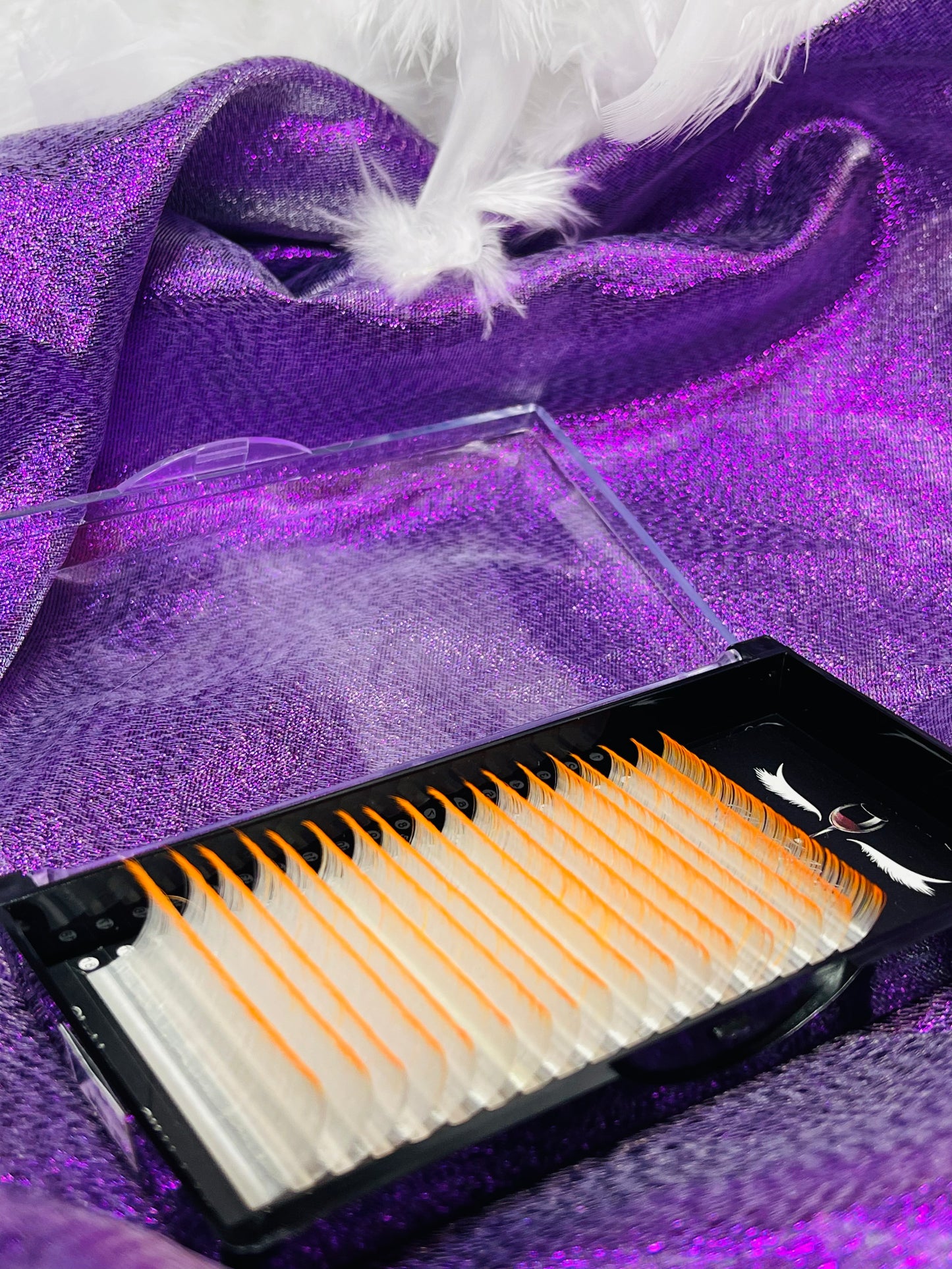 White Ombré UV Orange D curl 0.05