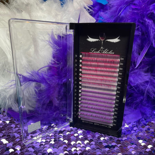 Pink White/ Purple White Ombré Lashes D 0.07